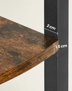 Aufbewahrungsregale<SONGMICS Eckregal mit 5 Ebenen einfache Montage vintagebraun-schwarz