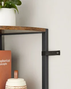 Aufbewahrungsregale<SONGMICS Eckregal mit 5 Ebenen einfache Montage vintagebraun-schwarz