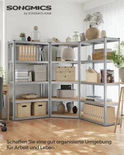Pflanzenregale|Wandregale<SONGMICS Eckregal-Set mit 5 Ebenen bis 2625 kg belastbar