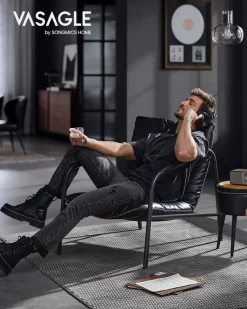 Sessel<SONGMICS EKHO Armlehnenstuhl mit Metallrahmen