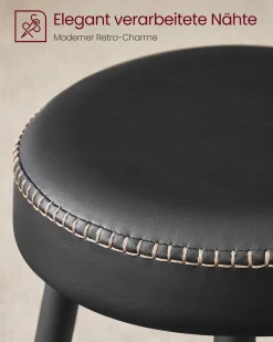 Barhocker|Esszimmerstühle<SONGMICS EKHO Kollektion - Barhocker 2er Set basisschwarz