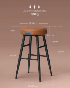 Barhocker<SONGMICS EKHO Kollektion - Barhocker