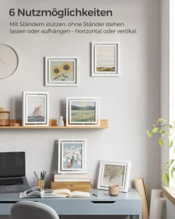 Bilderrahmen<SONGMICS 10er Set drehbare Bilderrahmen für Fotos in 20,3 x 25,4 cm (8 x 10 Zoll)