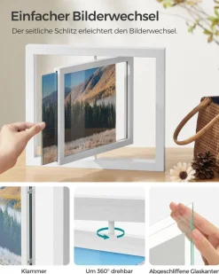 Bilderrahmen<SONGMICS 10er Set drehbare Bilderrahmen für Fotos in 20,3 x 25,4 cm (8 x 10 Zoll)