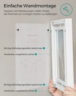 Bilderrahmen<SONGMICS 10er Set drehbare Bilderrahmen für Fotos in 20,3 x 25,4 cm (8 x 10 Zoll)