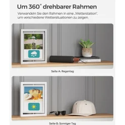 Bilderrahmen<SONGMICS 2er Set drehbare Bilderrahmen für Fotos in 20,3 x 25,4 cm (8 x 10 Zoll)