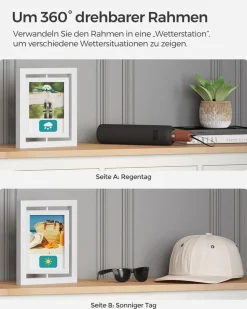 Bilderrahmen<SONGMICS 16er Set drehbare Bilderrahmen für Fotos in 12,7 x 17,8 cm (5 x 7 Zoll)