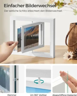 Bilderrahmen<SONGMICS 16er Set drehbare Bilderrahmen für Fotos in 12,7 x 17,8 cm (5 x 7 Zoll)
