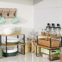 Küche & Esszimmer|Küchenregale<SONGMICS 4er Set Küchen-Organizer stapelbar