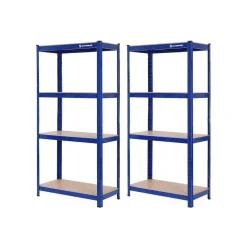 Werkzeugregale<SONGMICS 2er Set Kellerregal 160 cm hoch Blau