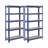 Werkzeugregale<SONGMICS 2er Set Schwerlast-Regal 150 cm hoch blau
