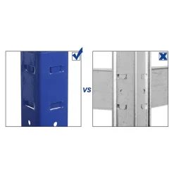 Werkzeugregale<SONGMICS 2er Set Schwerlast-Regal 150 cm hoch blau