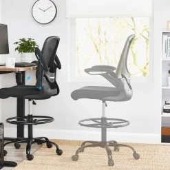 Arbeitshocker|Drehstühle Mit Netzbespannung<SONGMICS Ergonomischer Arbeitshocker schwarz