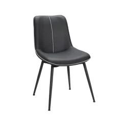 Esszimmerstühle<SONGMICS Esszimmerstuhl mit Rückenlehne tintenschwarz