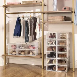 Eingangsbereich|Schlafzimmer<SONGMICS Faltbare Schuhboxen 8er Set