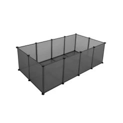 Freigehege<SONGMICS Freigehege aus Kunststoff Grau