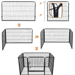 Freigehege|Welpenausläufe<SONGMICS Freilaufgitter für Hunde