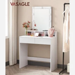 Schlafzimmer|Schminktische<SONGMICS Frisiertisch mit Spiegel und Glühbirnen