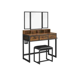 Schlafzimmer|Schminktische<SONGMICS Frisiertisch mit 3-teiligem Klappspiegel