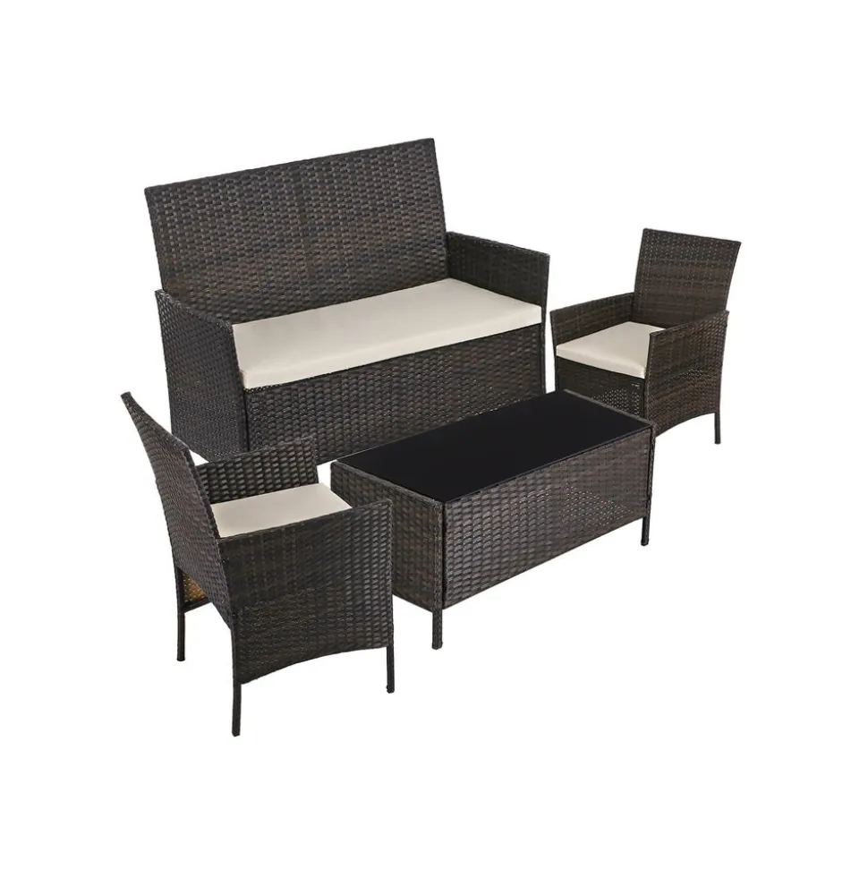 Gartenmöbel-Sets<SONGMICS Gartenmöbel Set 4 teilig