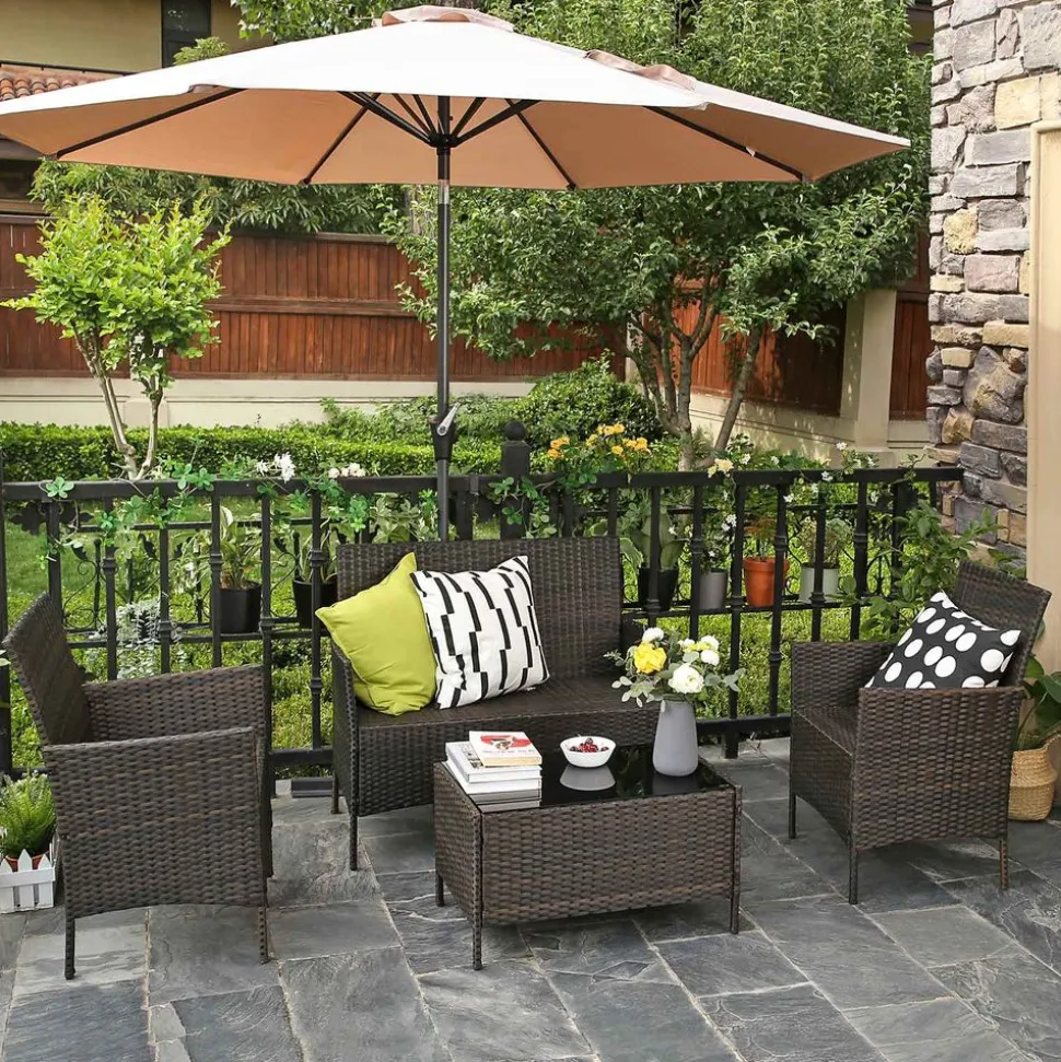 Gartenmöbel-Sets<SONGMICS Gartenmöbel Set 4 teilig