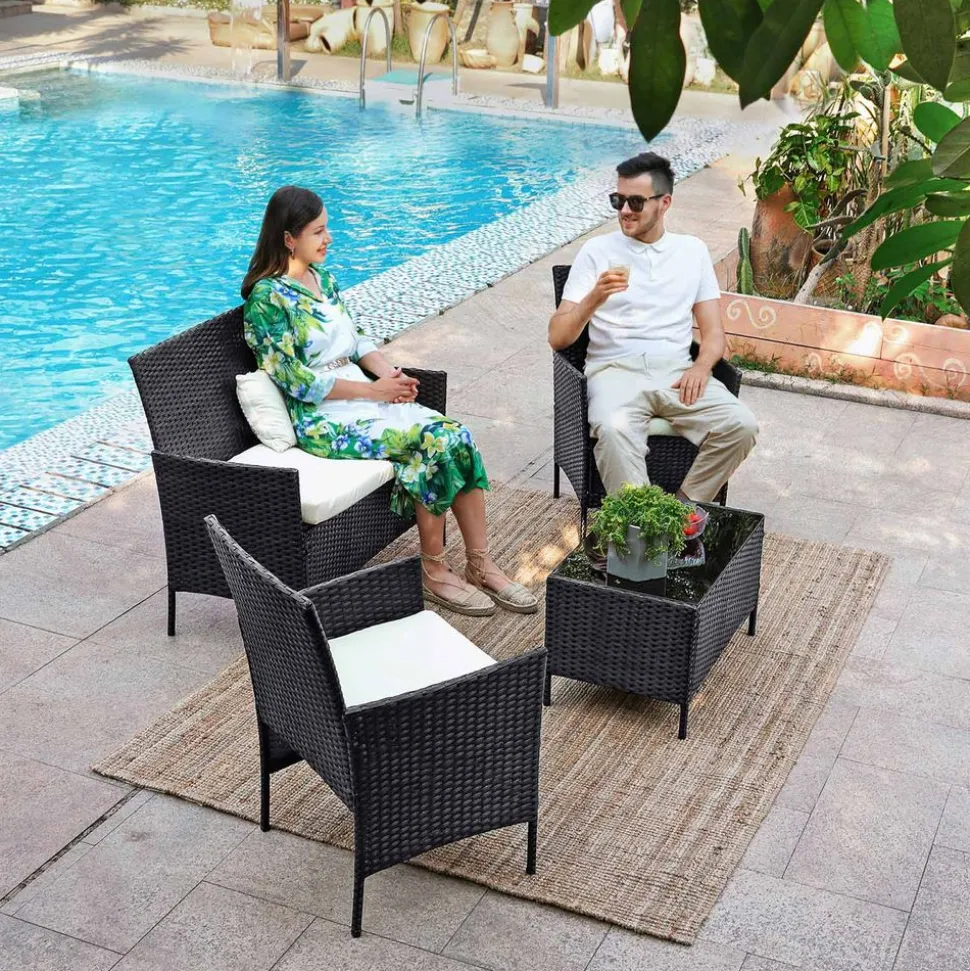 Gartenmöbel-Sets<SONGMICS Gartenmöbel Set 4 teilig