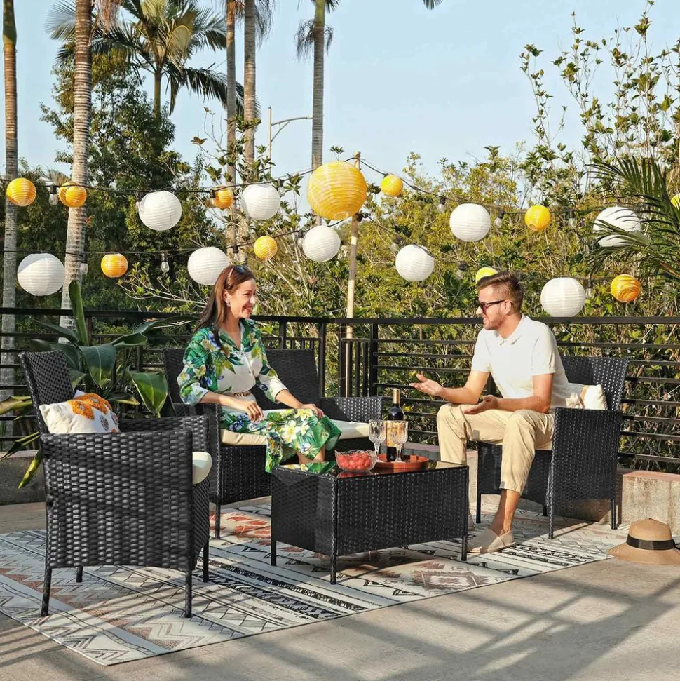 Gartenmöbel-Sets<SONGMICS Gartenmöbel Set 4 teilig