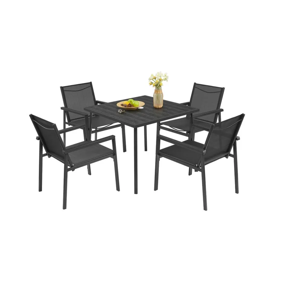 Gartenmöbel-Sets<SONGMICS Gartenmöbel-Set 4 Stühle mit Tisch