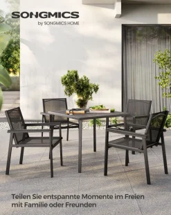 Gartenmöbel-Sets<SONGMICS Gartenmöbel-Set 4 Stühle mit Tisch