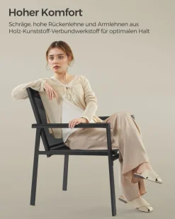 Gartenmöbel-Sets<SONGMICS Gartenmöbel-Set 4 Stühle mit Tisch