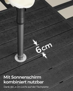 Gartenmöbel-Sets<SONGMICS Gartenmöbel-Set 4 Stühle mit Tisch