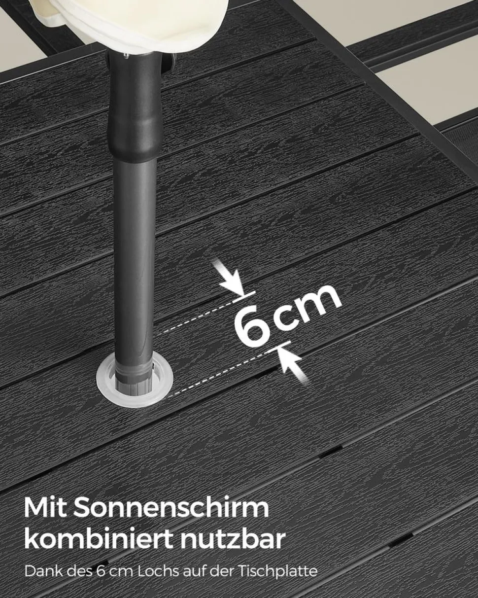 Gartenmöbel-Sets<SONGMICS Gartenmöbel-Set 4 Stühle mit Tisch