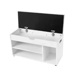 Eingangsbereich|Flurregale<SONGMICS Gepolsterte Schuhbank 3 Fächer Weiß