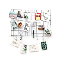 Bilderrahmen|Wandregale<SONGMICS Gitterfotowand 2er Set mit Zubehör