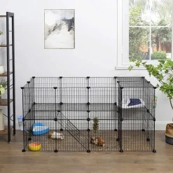 Freigehege<SONGMICS Gittergehege für Kleintiere 36 Gitter