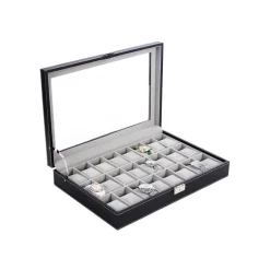 Uhrenboxen<SONGMICS Große Uhrenbox für 24 Uhren