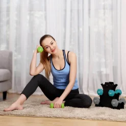 Hanteln<SONGMICS Hantel-Set 1, 2, 3 kg Grau-Grün