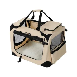 Transportboxen<SONGMICS Haustier-Transporttasche Beige XL