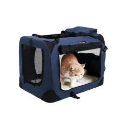 Transportboxen<SONGMICS Haustier-Transporttasche Blau M