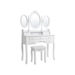 Schlafzimmer|Schminktische<SONGMICS Hübscher Schminktisch mit 3 Spiegeln