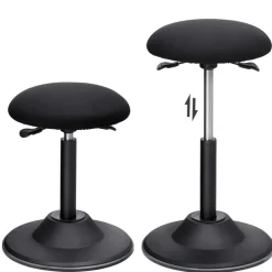 Arbeitshocker<SONGMICS Höhenverstellbarer Bürohocker Schwarz