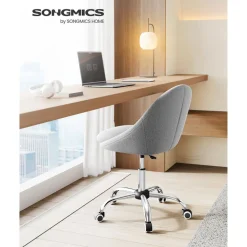 Arbeitshocker<SONGMICS Höhenverstellbarer Schreibtischstuhl grau
