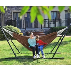 Hängematten<SONGMICS Hängematte für 2 Personen braun