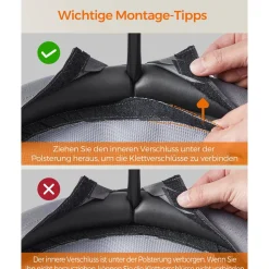 Hundebetten<SONGMICS Hängematte für Katzen und Hunde bis 8kg Grau