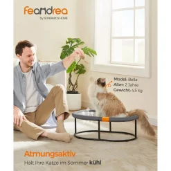 Hundebetten<SONGMICS Hängematte für Katzen und Hunde bis 8kg Grau