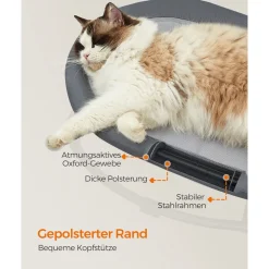 Hundebetten<SONGMICS Hängematte für Katzen und Hunde bis 8kg Grau