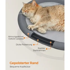 Hundebetten<SONGMICS Hängematte für Katzen und Hunde bis 8kg Grau