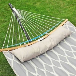 Hängematten<SONGMICS Hängematte graue und beige Rauten