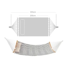 Hängematten<SONGMICS Hängematte graue und beige Rauten