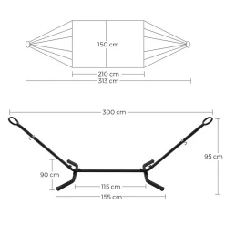 Hängematten<SONGMICS Hängematte mit Gestell